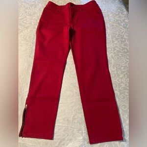 Chico’s So Slimming Red Ankle Pants size S